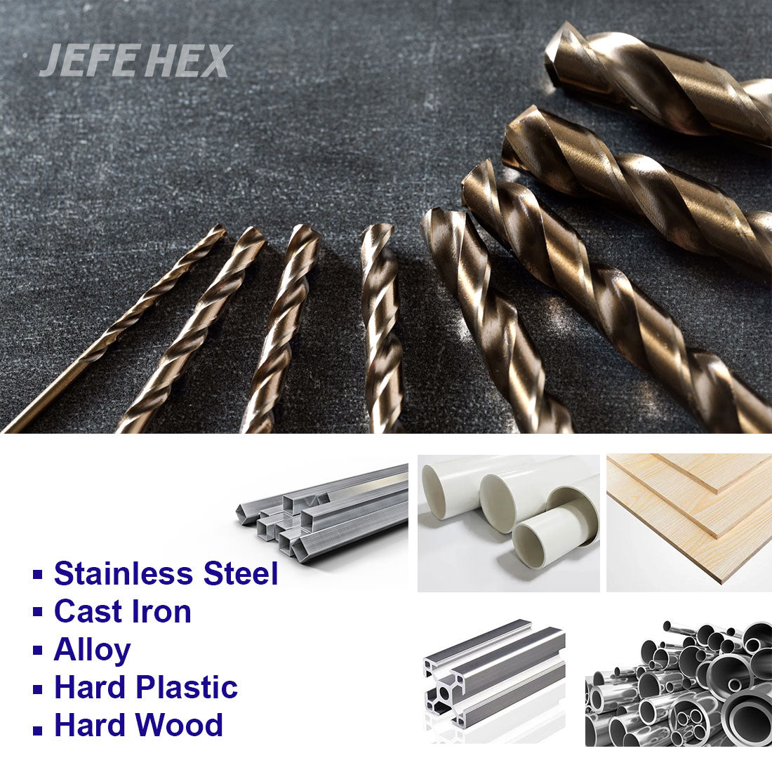 Hex shank discount cobalt drill bits