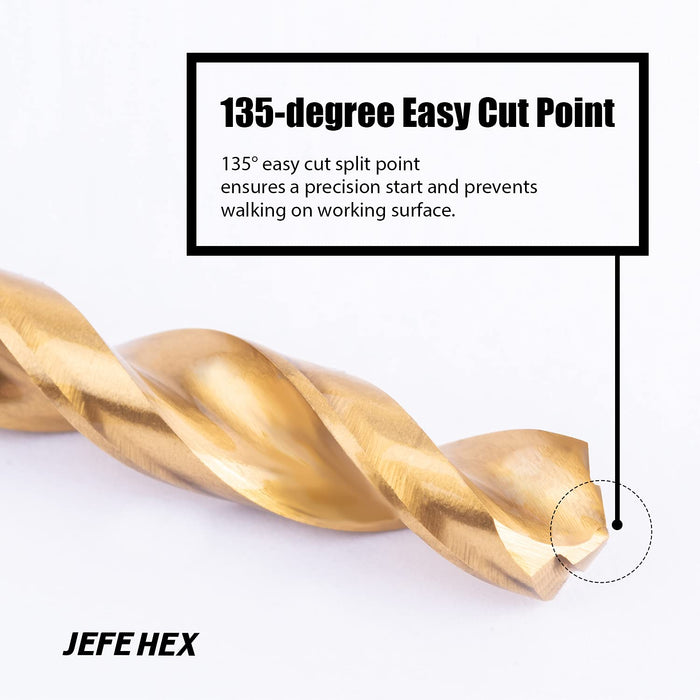 JEFE HEX Hex Shank Drill Bit Set - 5 PCS Impact Driver Drill Bit Set