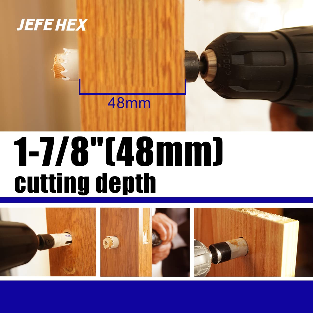 JEFE HEX 13-Piece Bi-Metal Hole Saw Kit