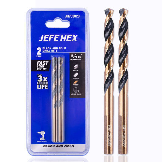 JEFE HEX 5/16 Inch 2 Piece High Speed Steel with 3-flat Shanks