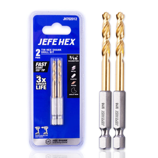 3/16" Hex Shank Drill Bit Twist Drill Bits HSS Hex Shank Drill Bit (2 PCS)